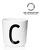 Melamine mok met Arne Jacobsen Vinatge ABC witte letter zwarte letter