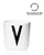 Melamine mok met Arne Jacobsen Vinatge ABC witte letter zwarte letter