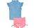 Set bagno protezione UV granchio blu-rosa