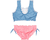 UV-bescherming bikini krab blauw-roze