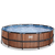 EXIT Frame Pool ø488x122cm (12v Sandfilter) – Holz optik