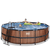 EXIT Piscine tubulaire ronde Wood pompe à filtre à sable 12 V ø4,88x1,22 m