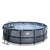 EXIT Frame Pool ø427x122cm (12v Sandfilter) – Grau + Sonnendach