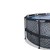EXIT Frame Pool ø427x122cm (12v Sandfilter) – Grau + Sonnendach