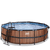 EXIT Frame Pool ø488x122cm(12v Sand filter) - Trä + Soltak