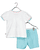 Set van 2 T-shirt + Shorts wit