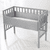 Beistellbett 2in1 Taupe inkl. Matratze