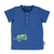 shirt korte mouw blauw