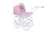 Puppenwagen Classic - pram rosa/weiß