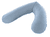 THERALINE Cojín embarazo y lactancia con funda Melange azul gris bambú