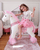 Licorne à monter enfant rose frein, grand