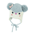 Cappello a maglia in cotone organico argento melange