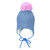 Cappello in cotone biologico a maglia blu medio