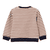 Sweat-shirt en fourrure de castor rayé