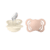 Chupete Couture Ivory / Blush Silicona 0-6 meses 2 unidades