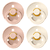 Chupete  Colour Marfil / Blush 6-18 meses, 4 piezas.