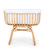 Wiege Rattan mit Jerseybezug, Matratze und Nestchen