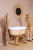 Wiege Rattan mit Jerseybezug, Matratze und Nestchen