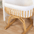Wiege Rattan mit Jerseybezug, Matratze und Nestchen