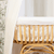 Wiege Rattan mit Jerseybezug, Matratze und Nestchen