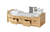 Lit simple enfant Leni pin naturel 5 tiroirs 90x200 cm