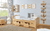 Lit simple enfant Leni pin naturel 5 tiroirs 90x200 cm