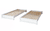 Lettino impilabile Nadine 90 x 200 cm pino, bianco