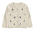 Cardigan Nmfrablom White pet Grijs