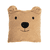 Teddy Kissen 40 x 40 cm braun