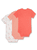 Body 3er-Pack offwhite Ringel/Rosa
