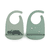 Bavoir bébé Croco silicone vert lot de 2