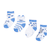 Set 4 Socken blau