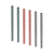 Set di 6 cannucce per bere in silicone, grigio/verde/rosso
