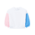 Sweat-shirt Block Color Brillant White