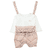 Romper+camiseta suave blush estampado