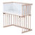 Beistellbett Buche natur | Matratze Prime | Nestchen, weiß Sternemix lichtgrau/silbergrau