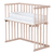 Beistellbett Buche natur | Matratze Prime | Nestchen, weiß Sternemix lichtgrau/silbergrau