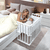 Beistellbett Buche natur | Matratze Prime | Nestchen, himmelblau Punkte weiß