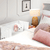 Beistellbett Buche natur | Matratze Prime | Nestchen, himmelblau Punkte weiß
