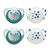 Soother Star Day & Night , maat 3 in groen/blauw