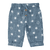 Geweven broek blauw denim gedessineerd