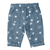 Geweven broek blauw denim gedessineerd