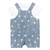 Spodnie ogrodniczki + Body niebieski denim wzorzysty