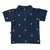 Poloshirt marine gemustert