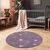 Tapis enfant Happy Rugs Fame rond mauve/multicolore