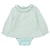 Bluse+body pale mint checked