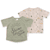 T-paita tuplapakkaus Savannah olive green