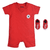 Romper en sok set rood