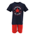 Set T-shirt en shorts blauw/rood