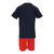 Set T-shirt en shorts blauw/rood